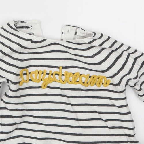 NEXT Baby White Striped  Pullover Jumper Size 0-3 Months  - Daydreaming