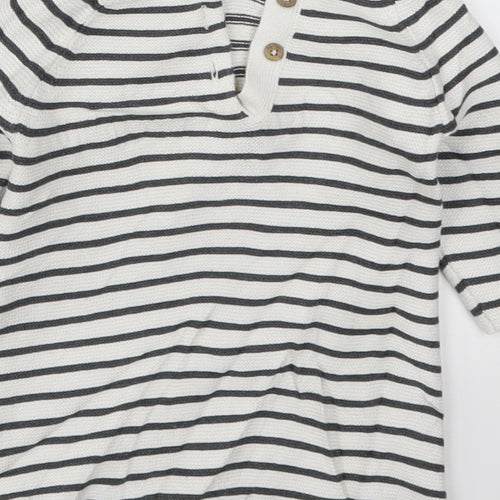 NEXT Baby White Striped  Pullover Jumper Size 0-3 Months  - Daydreaming
