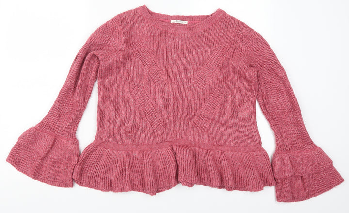 TU Womens Pink Knit Pullover Jumper Size 14