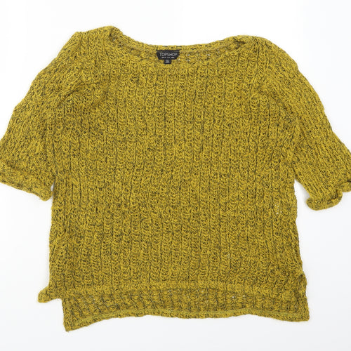 Topshop Womens Yellow   Pullover Jumper Size 8