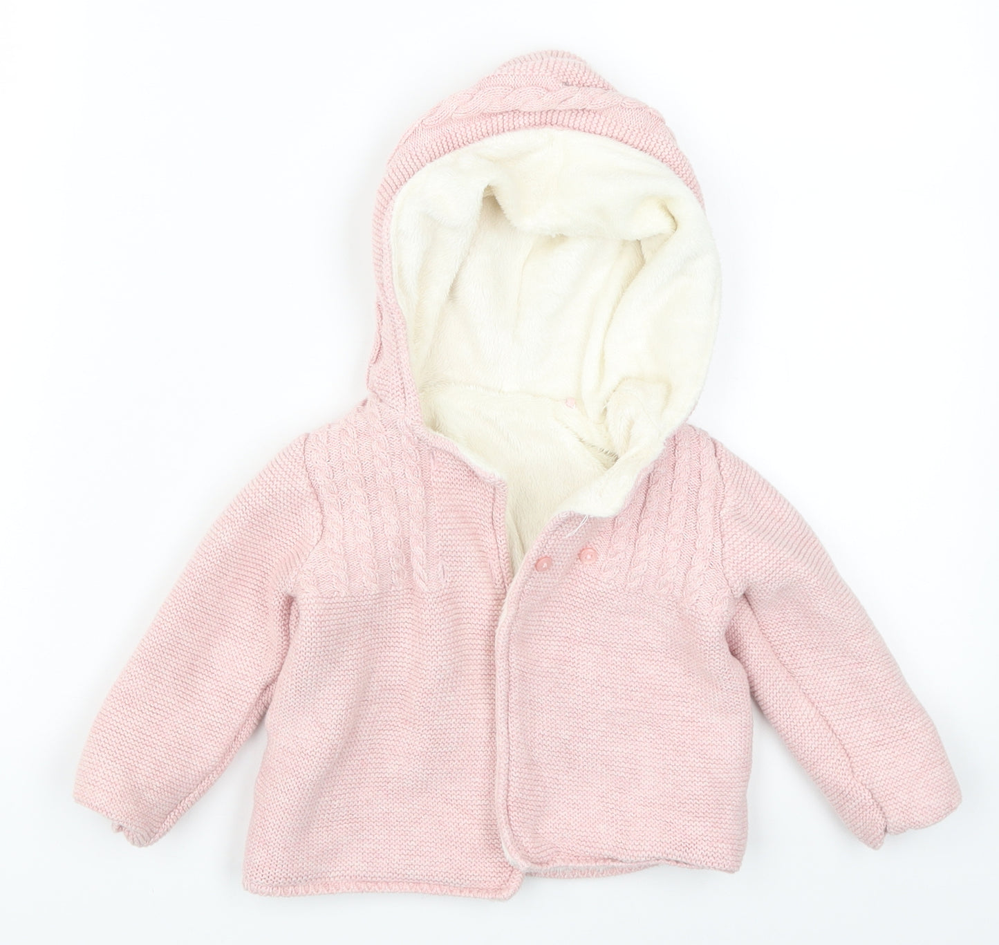 TU Girls Pink   Cardigan Jumper Size 9-12 Months