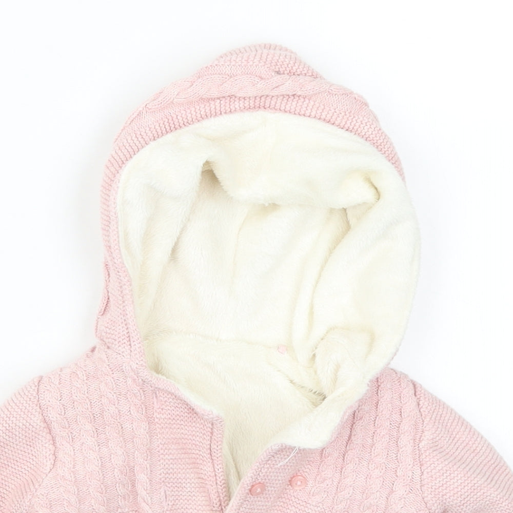 TU Girls Pink   Cardigan Jumper Size 9-12 Months