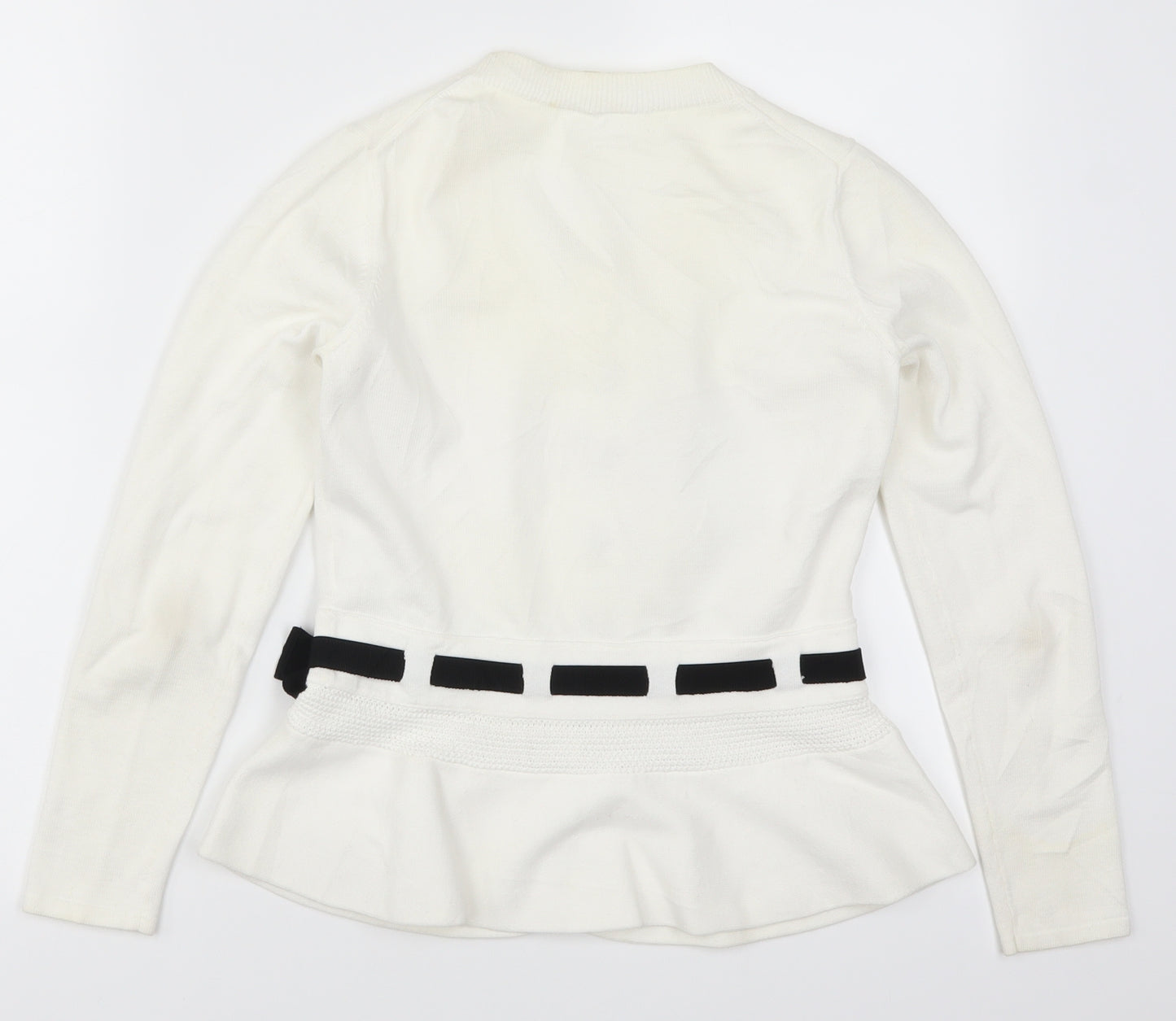 PAULE KA Womens White   Cardigan Jumper Size S