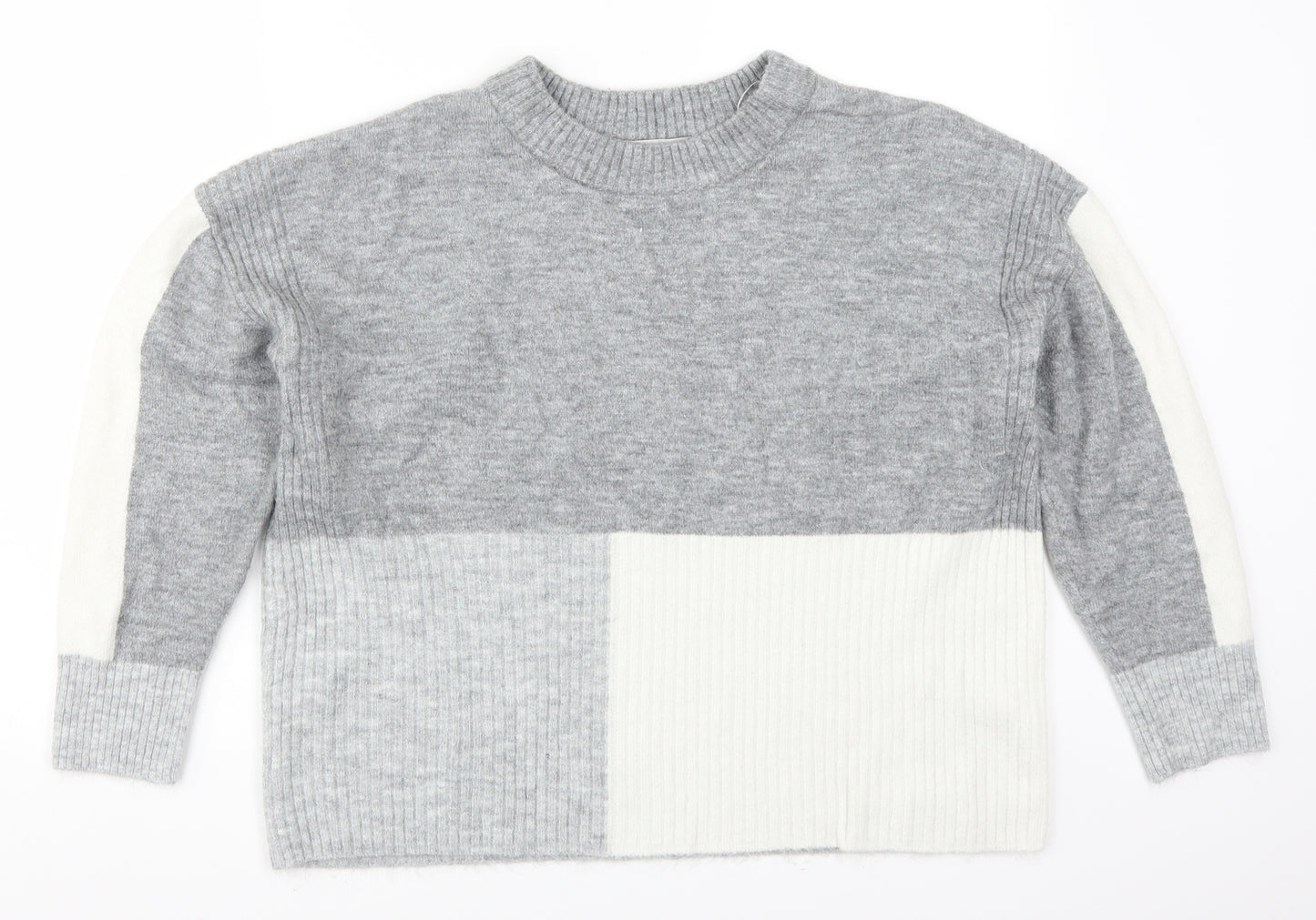 George Womens Grey  Knit Pullover Jumper Size L  - Colour Block