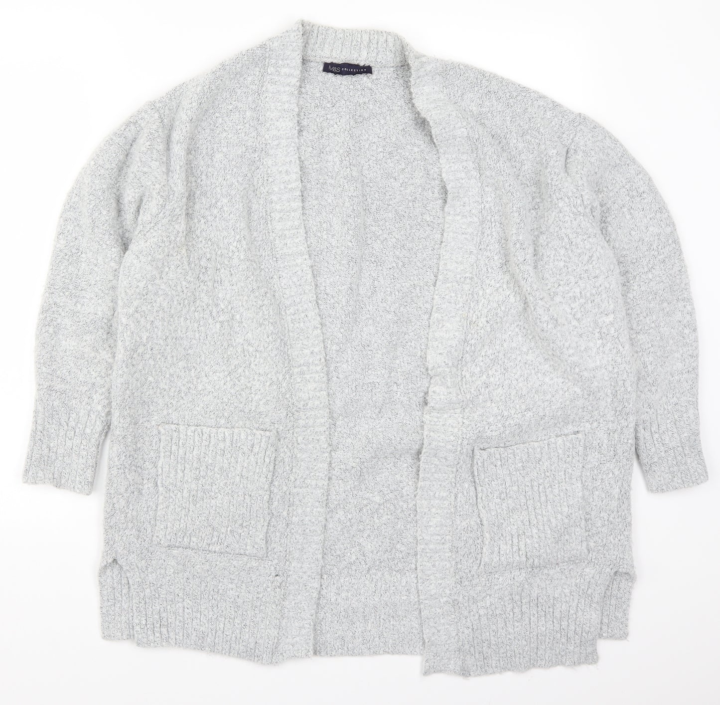 Marks and Spencer Womens Grey  Knit Cardigan Jumper Size M