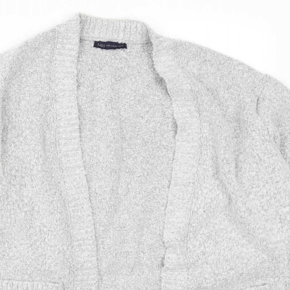 Marks and Spencer Womens Grey  Knit Cardigan Jumper Size M