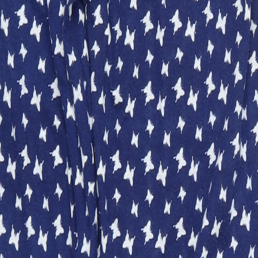 Preworn Womens Blue   Trousers  Size M L28 in - Butterfly Print Loungewear