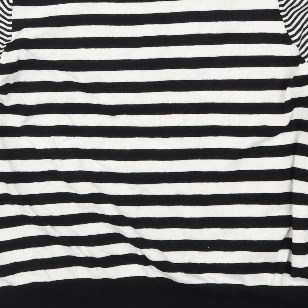 Marks and Spencer Womens Black Striped  Pullover Jumper Size 16
