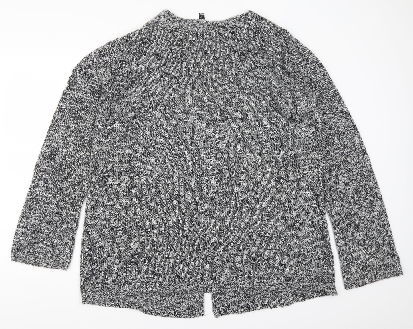 Long Tall Sally Womens Grey  Knit Cardigan Jumper Size M
