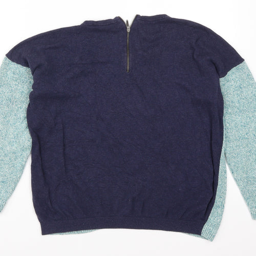 Marks and Spencer Womens Blue  Knit Pullover Jumper Size 14