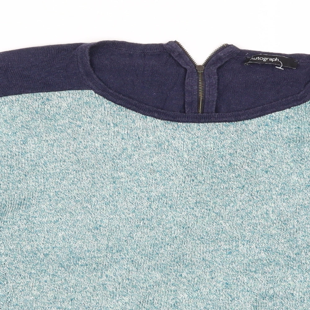 Marks and Spencer Womens Blue  Knit Pullover Jumper Size 14