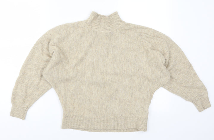 H&M Womens Beige  Knit Pullover Jumper Size XS