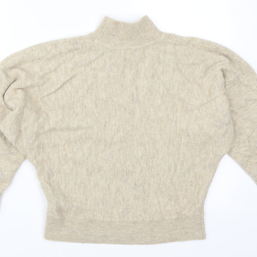 H&M Womens Beige  Knit Pullover Jumper Size XS