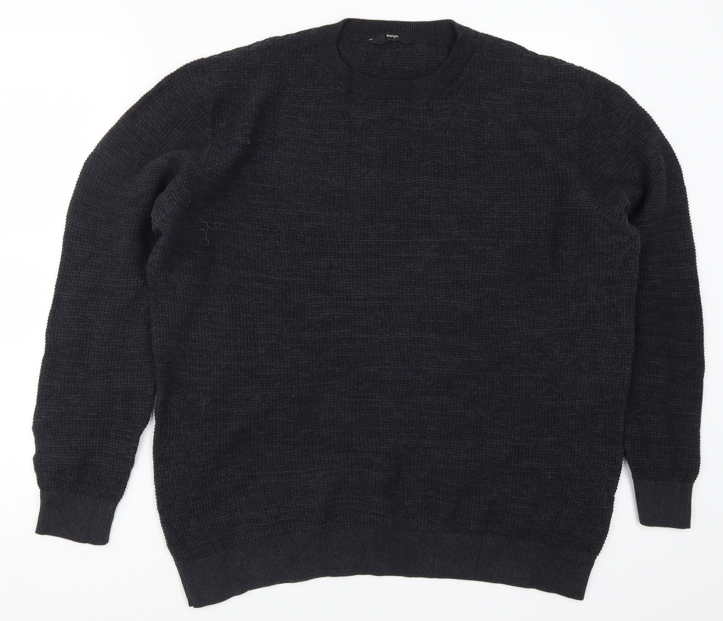 George Mens Grey  Knit Pullover Jumper Size 2XL