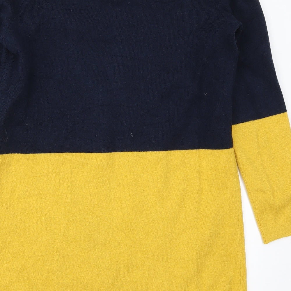 TU Womens Yellow   Cardigan Jumper Size 10  - Colour Block