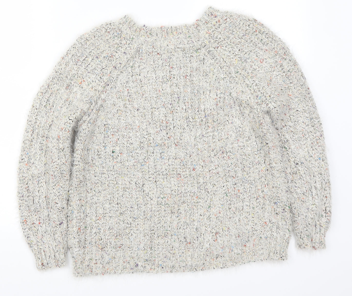 QED London Womens Grey  Knit Pullover Jumper Size S