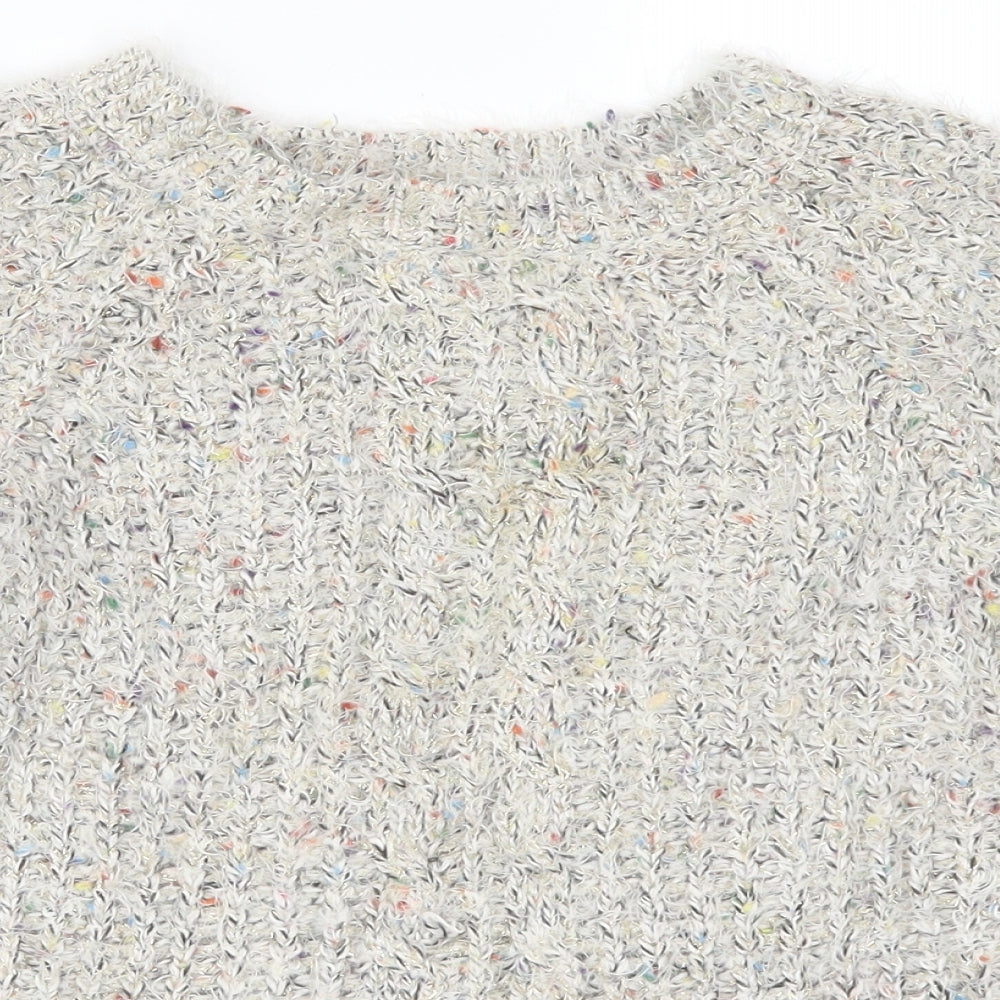 QED London Womens Grey  Knit Pullover Jumper Size S