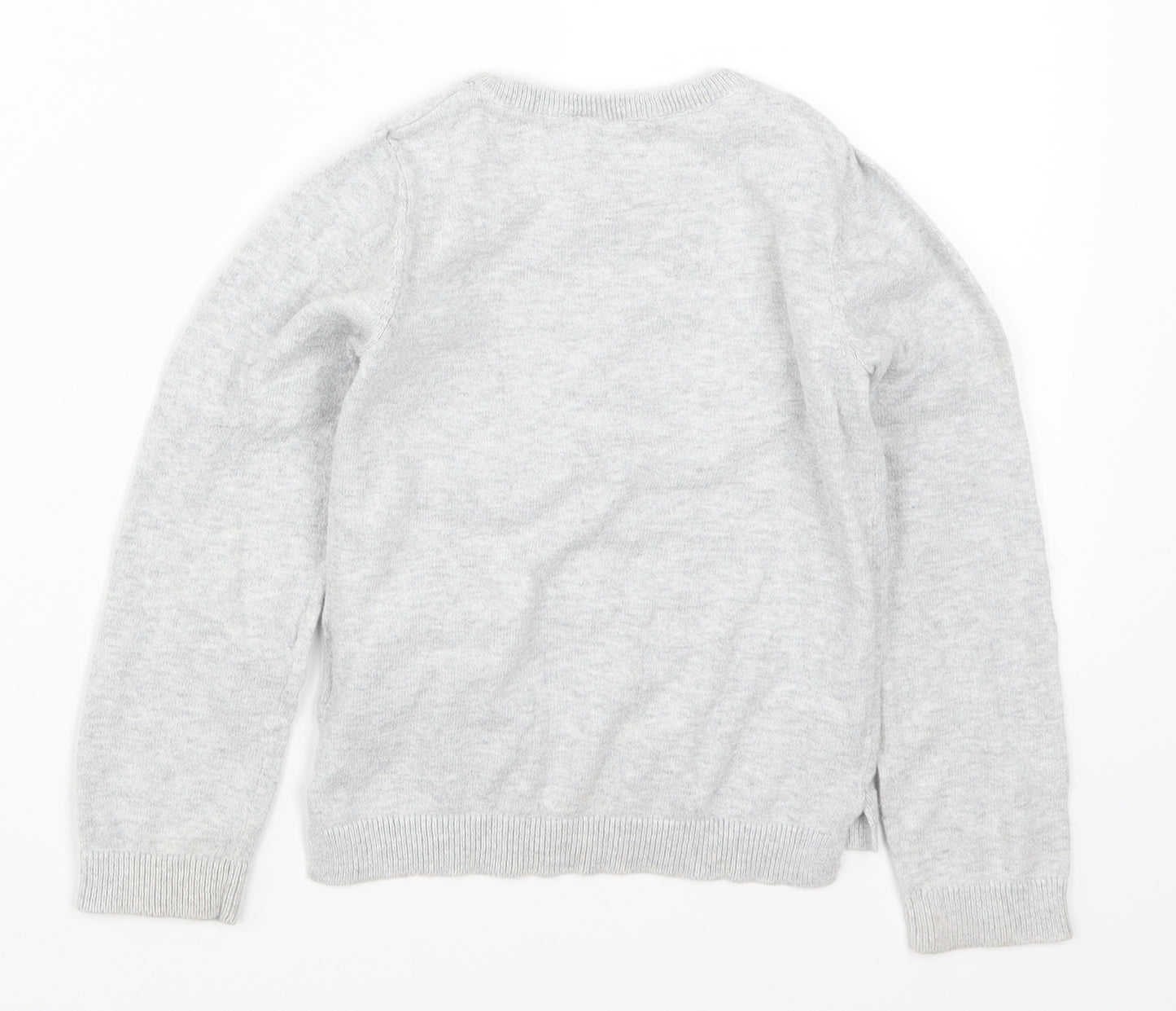 H&M Girls Grey   Pullover Jumper Size 5-6 Years  - Cute Mice
