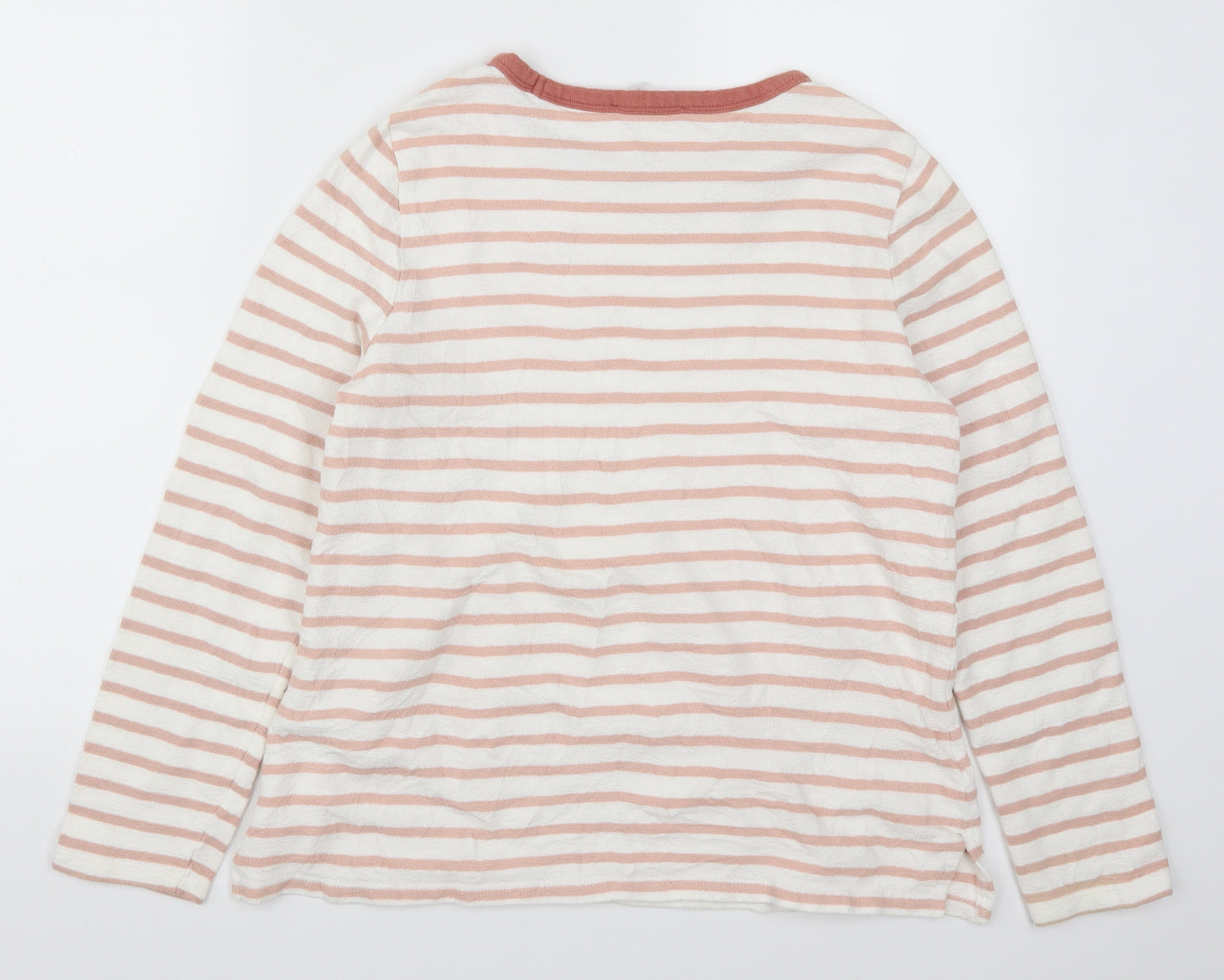 Marks and Spencer Womens Pink Striped  Pullover Jumper Size 12
