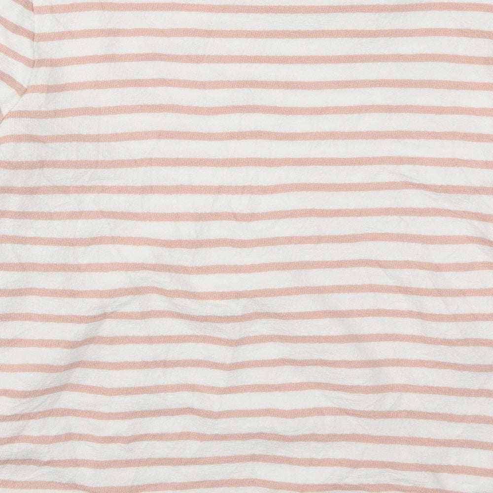 Marks and Spencer Womens Pink Striped  Pullover Jumper Size 12