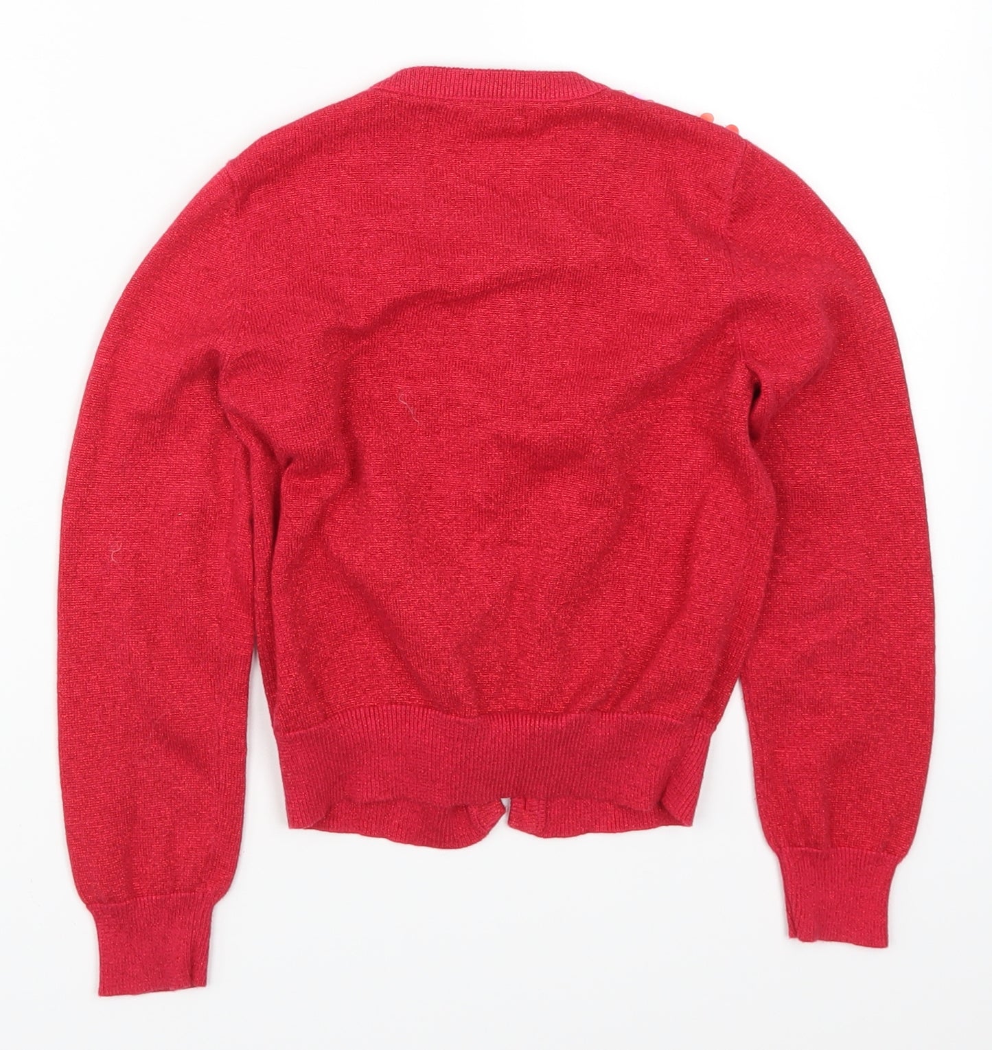 George Girls Red   Cardigan Jumper Size 7-8 Years