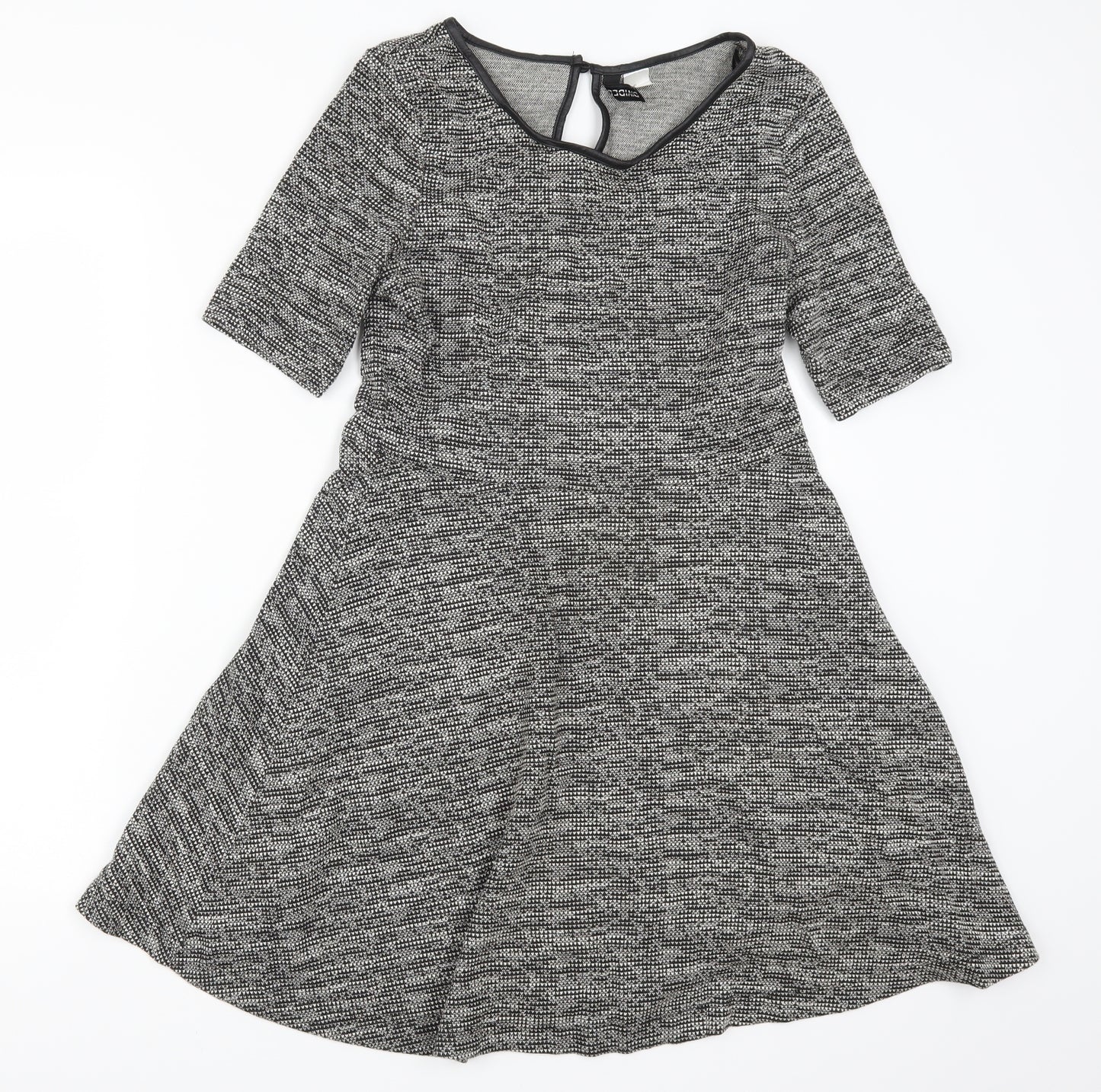H&M Womens Grey   Skater Dress  Size 16