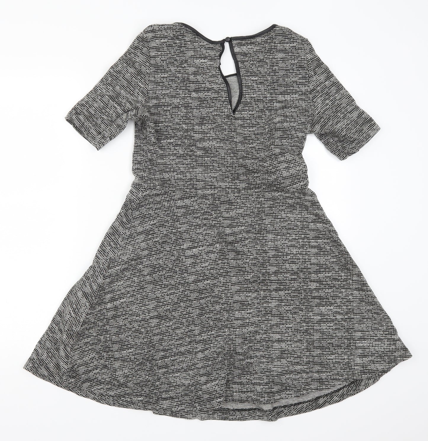 H&M Womens Grey   Skater Dress  Size 16