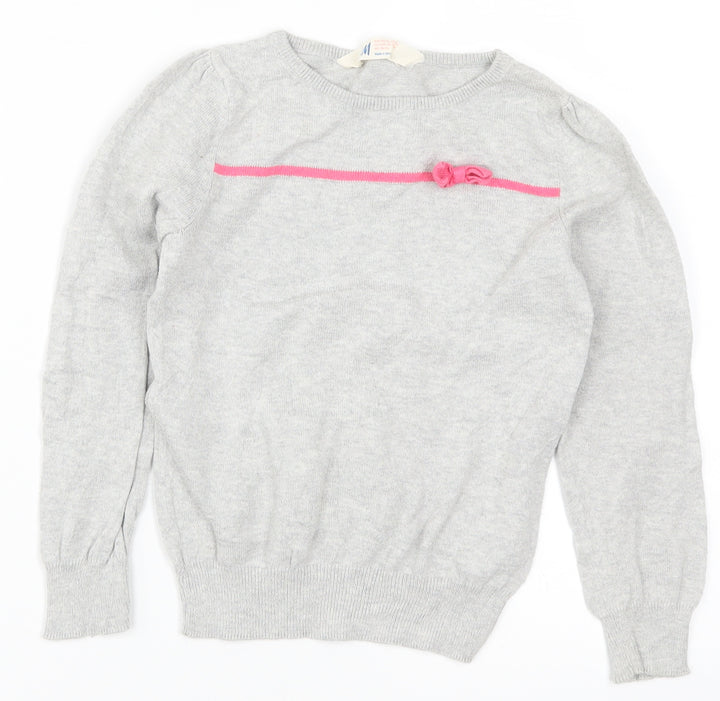 H&M Girls Grey   Pullover Jumper Size 5-6 Years