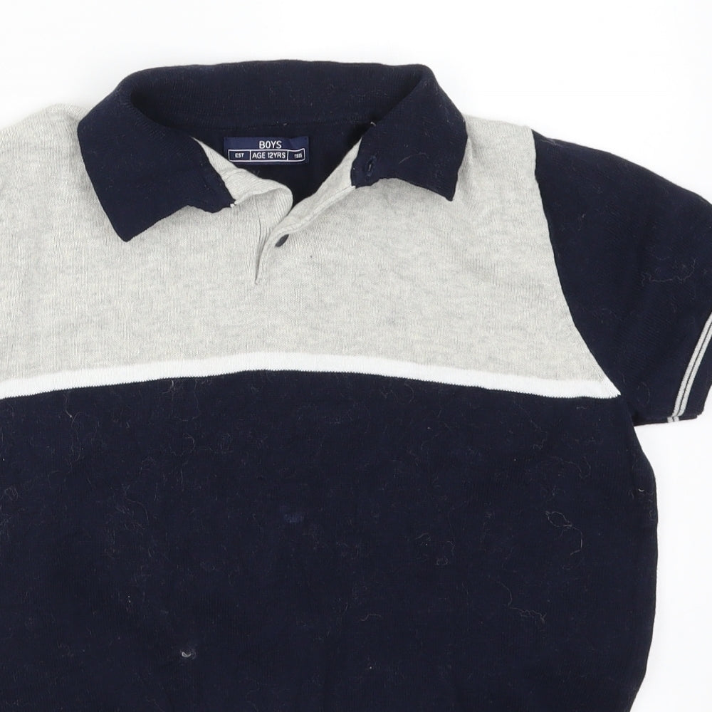 Matalan Boys Blue   Basic Polo Size 12 Years