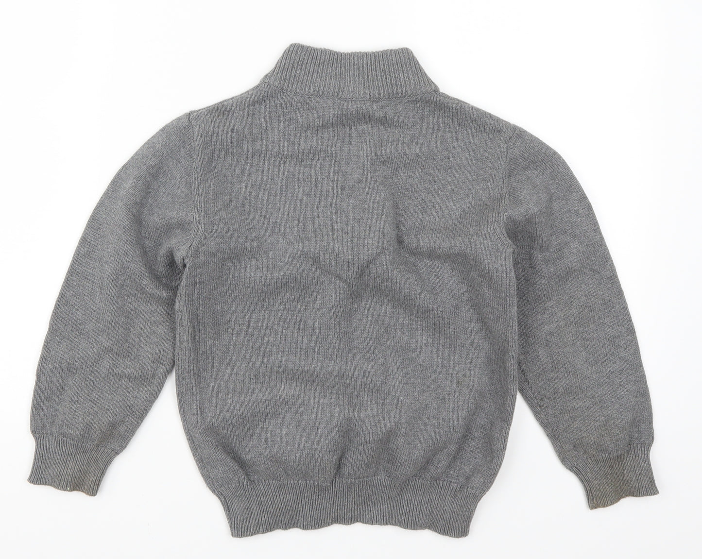 Gymboree Boys Grey Geometric  Full Zip Jumper Size 5-6 Years