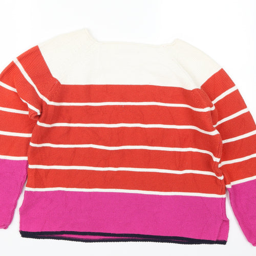NEXT Womens Multicoloured Striped  Pullover Jumper Size 14