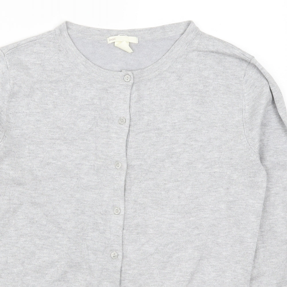 H&M Womens Grey   Cardigan Jumper Size S