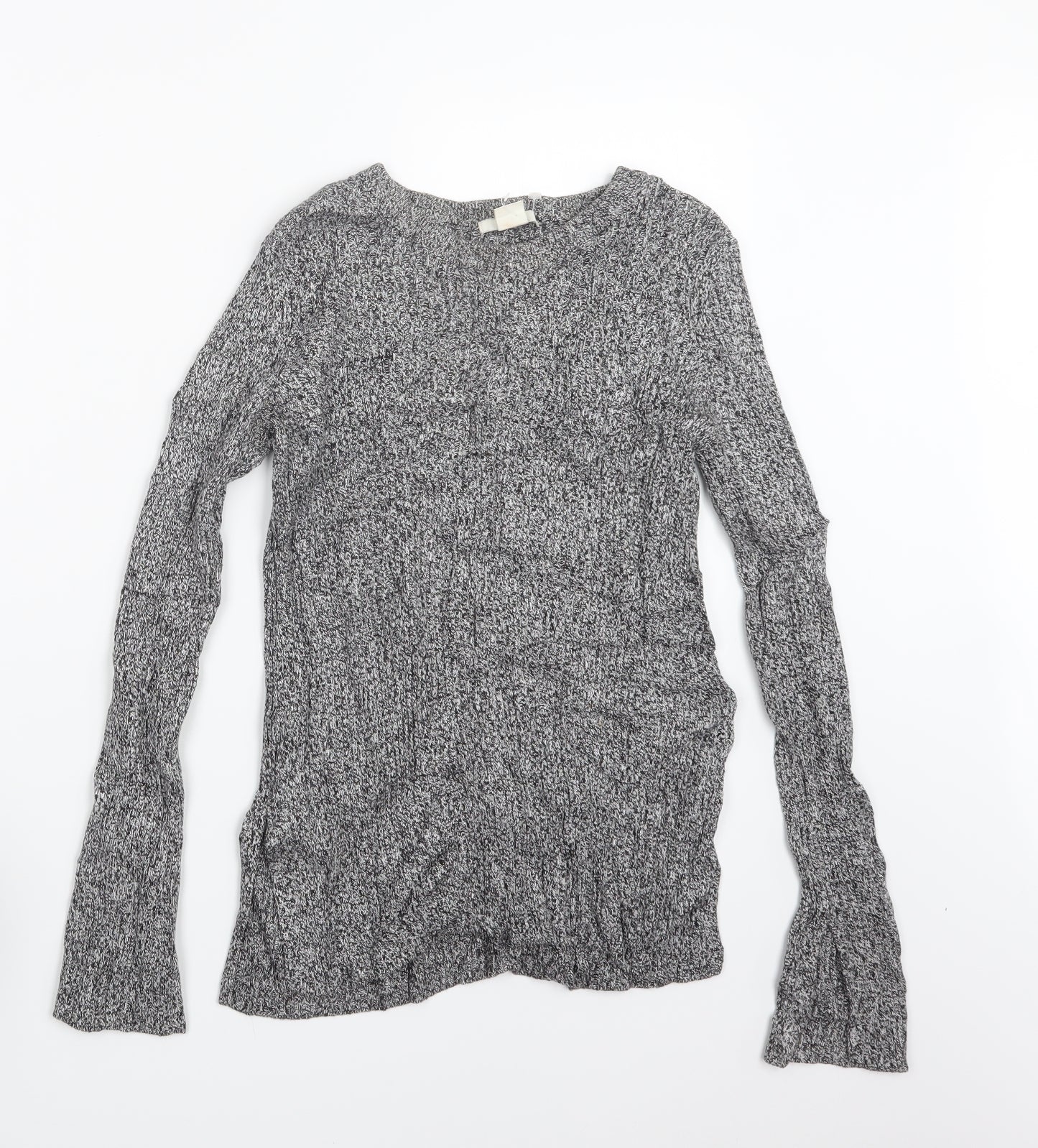 H&M Womens Grey  Knit Pullover Jumper Size XS