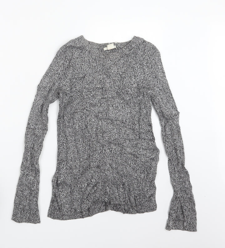 H&M Womens Grey  Knit Pullover Jumper Size XS