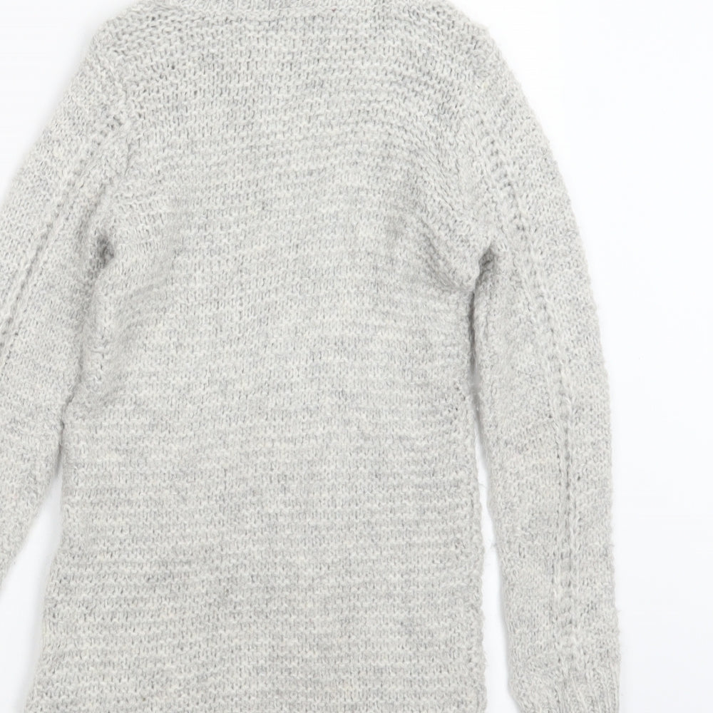 TU Girls Grey  Knit Jumper Dress  Size 7 Years