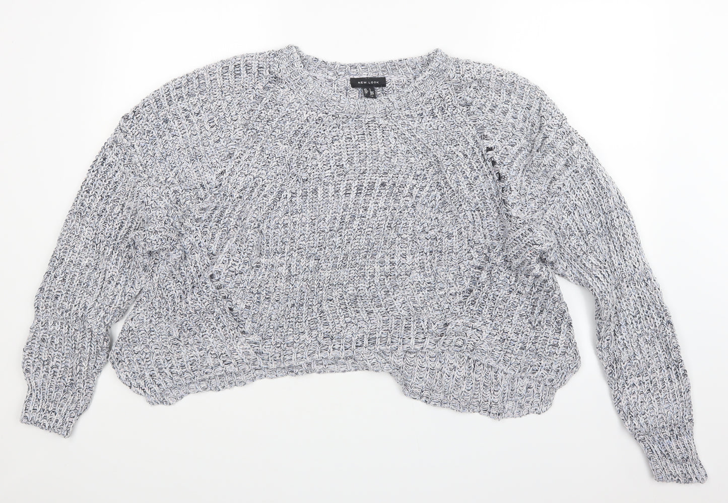 New Look Womens Blue  Knit Pullover Jumper Size L