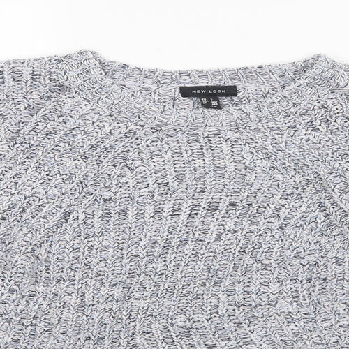 New Look Womens Blue  Knit Pullover Jumper Size L