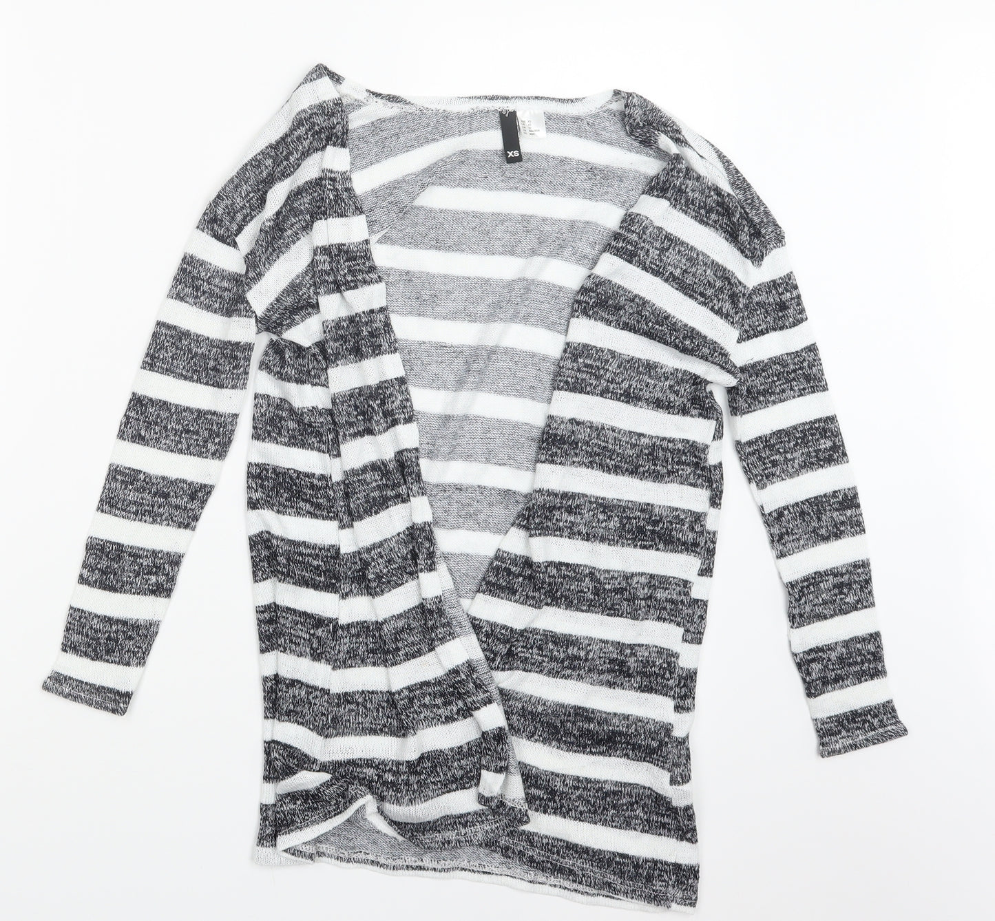 Divided by H&M Womens Black Striped  Cardigan Jumper Size XS