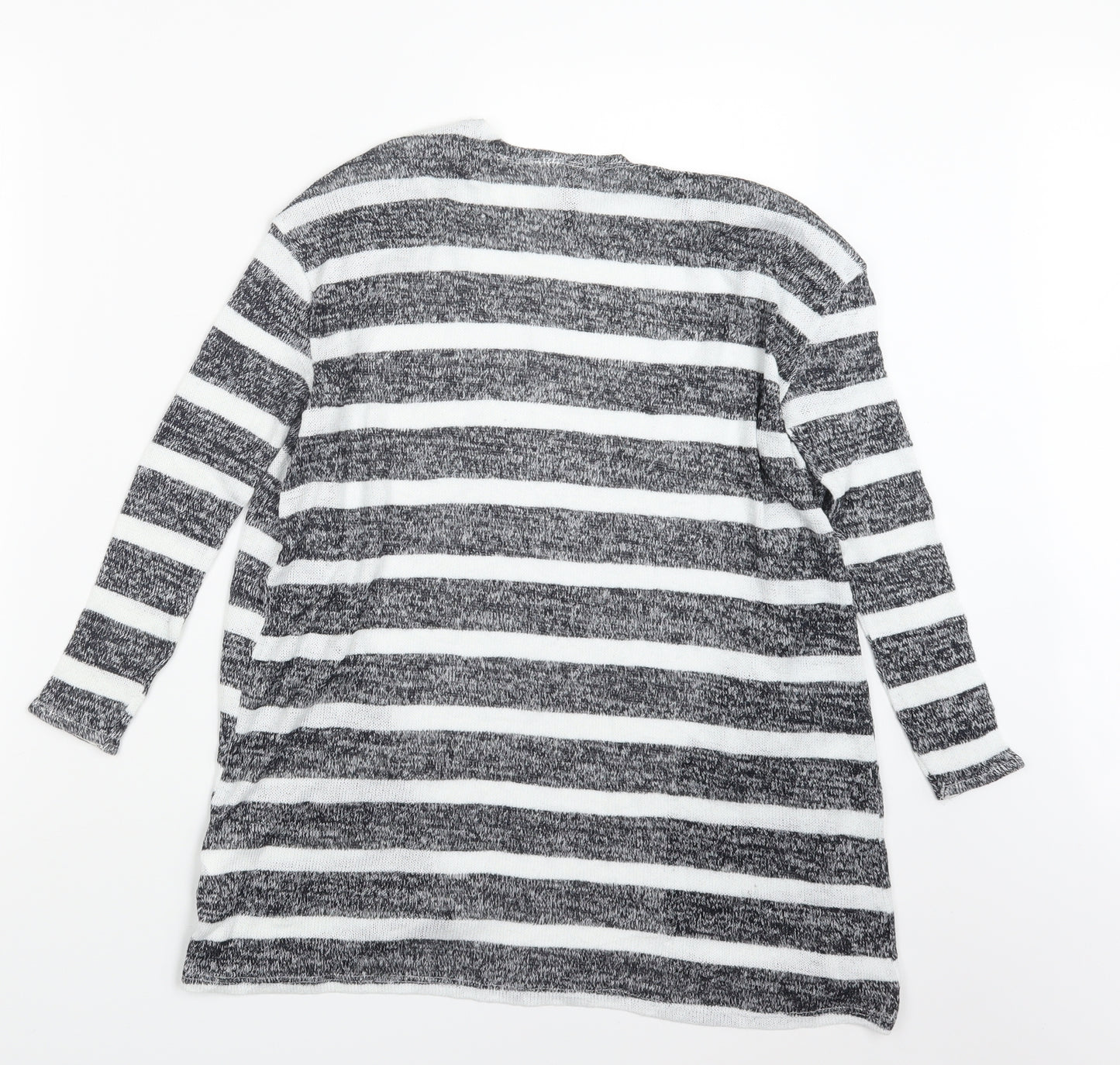 Divided by H&M Womens Black Striped  Cardigan Jumper Size XS