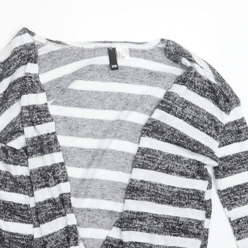 Divided by H&M Womens Black Striped  Cardigan Jumper Size XS