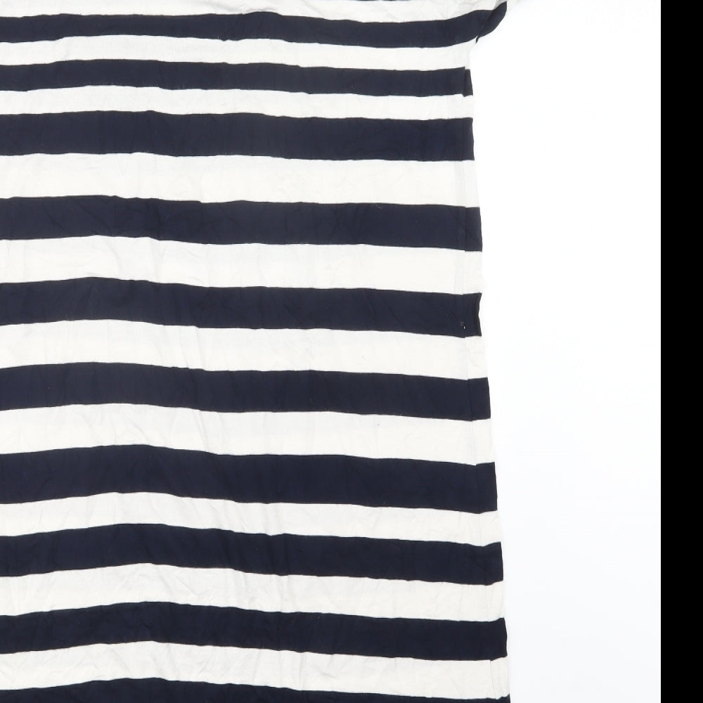 CC Womens Blue Striped  T-Shirt Dress  Size M