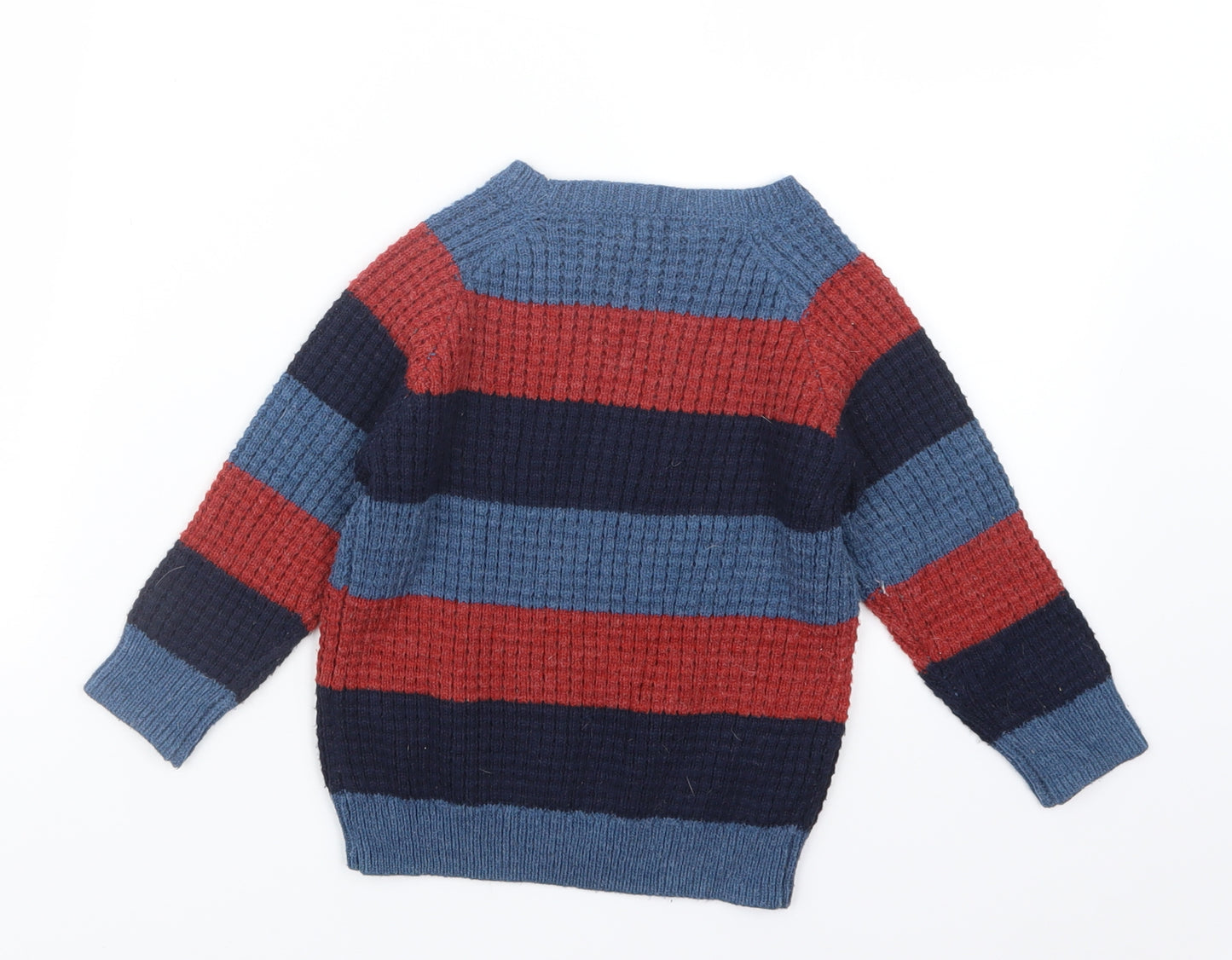 Rebel Boys Blue  Knit Pullover Jumper Size 2-3 Years