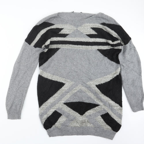 Preworn Womens Grey  Knit Pullover Jumper Size 12