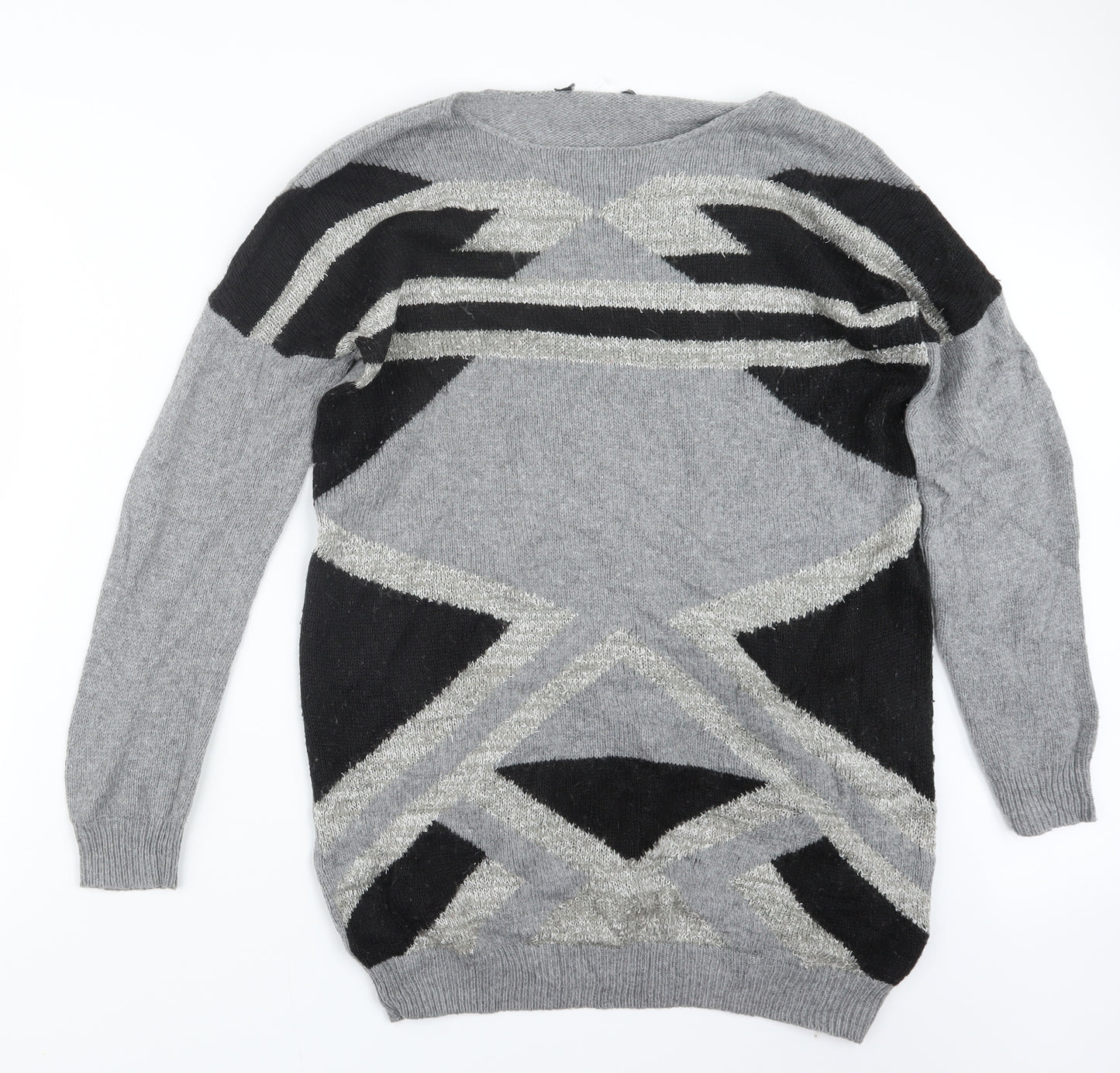 Preworn Womens Grey  Knit Pullover Jumper Size 12