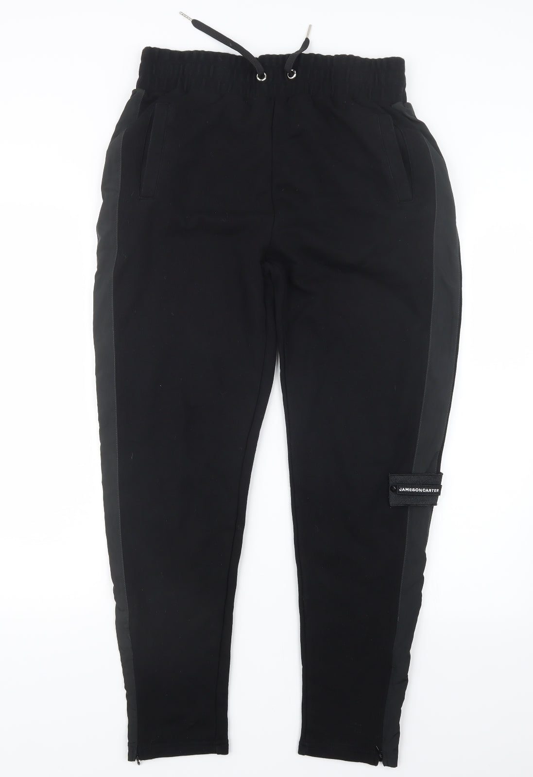 Jameson Carter Mens Black   Jogger Trousers Size L L27 in