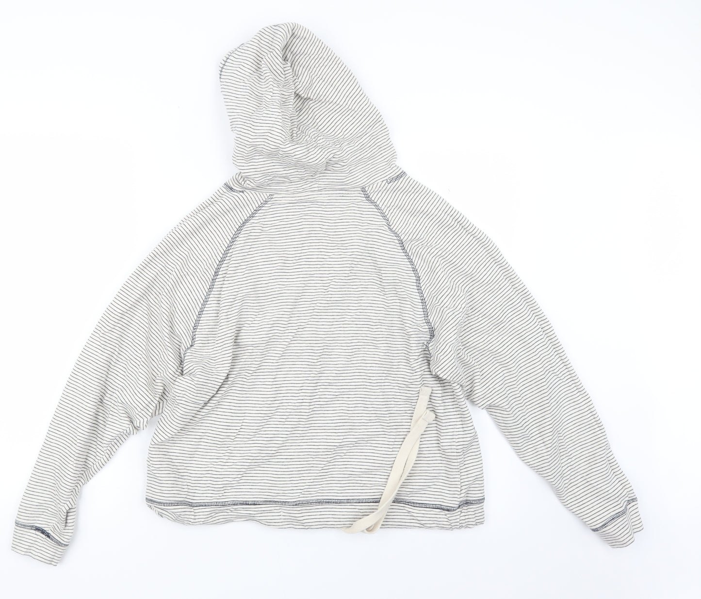 F&F Womens Blue Striped  Pullover Hoodie Size 8