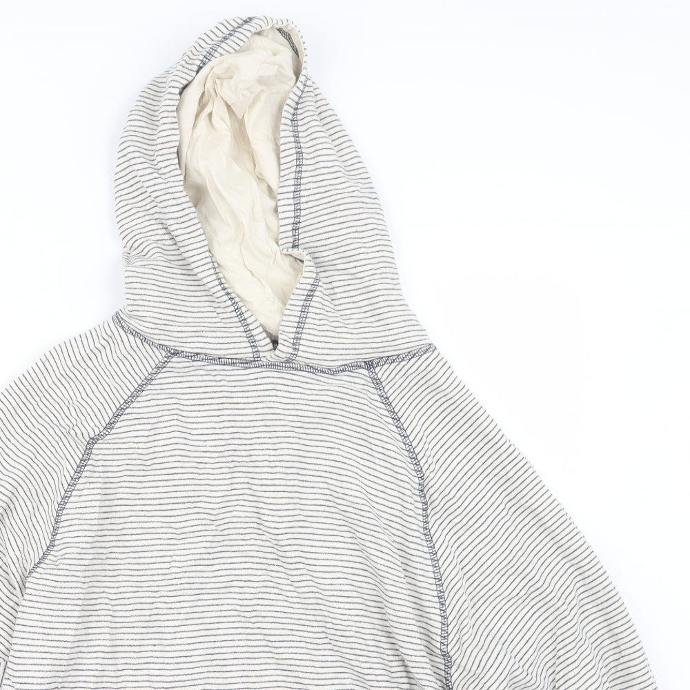 F&F Womens Blue Striped  Pullover Hoodie Size 8
