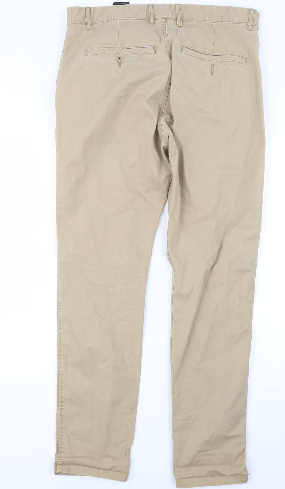 H&M Mens Beige   Chino Trousers Size 34 in L31 in