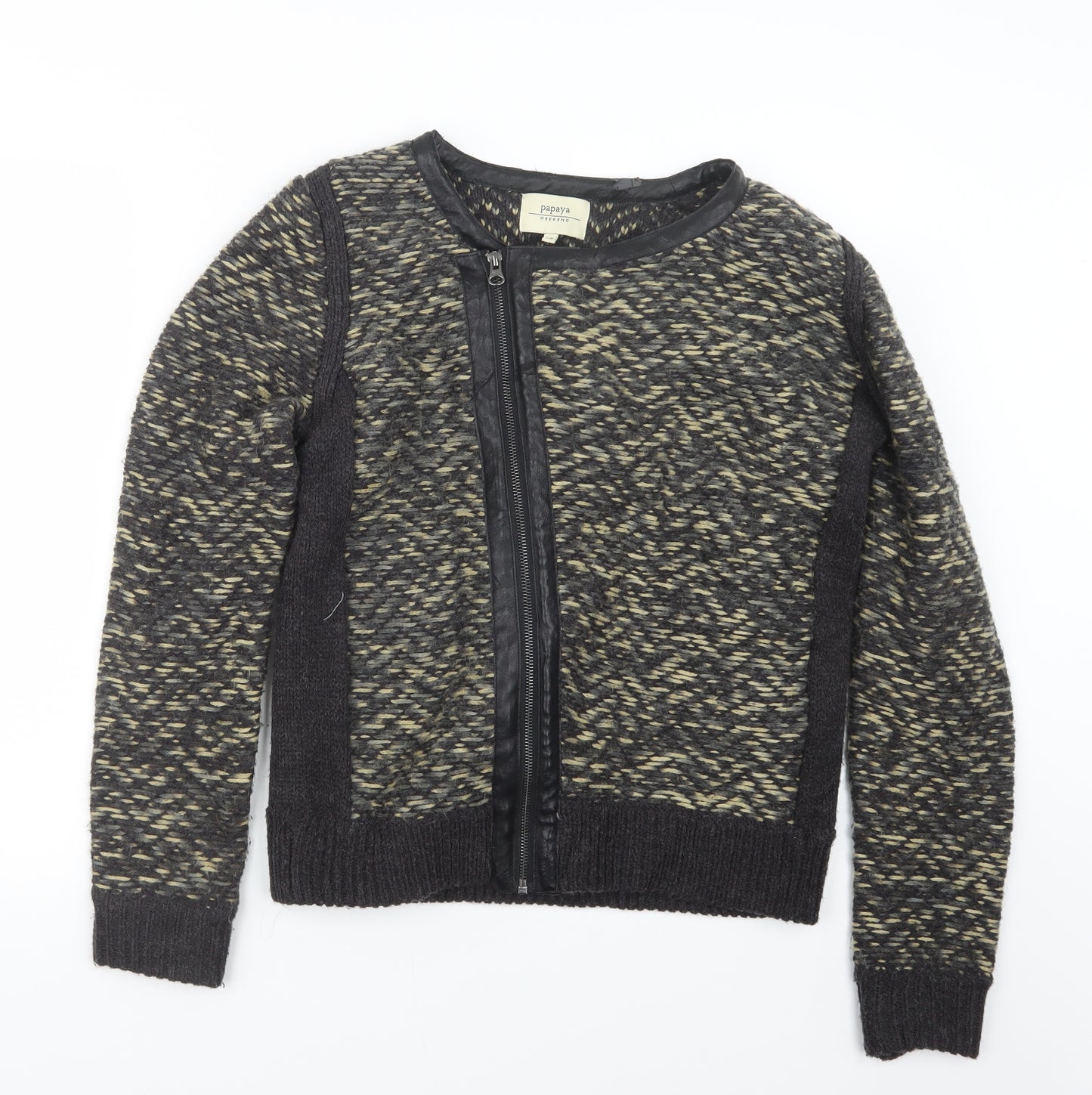 Papaya Womens Grey  Knit Jacket  Size 12