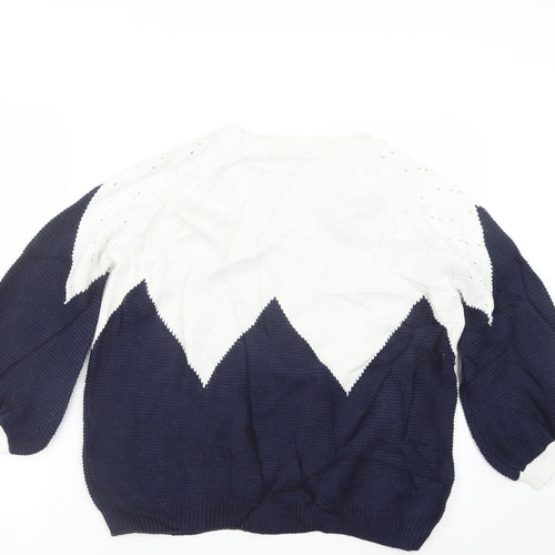 Etam Womens Blue  Knit Pullover Jumper Size S